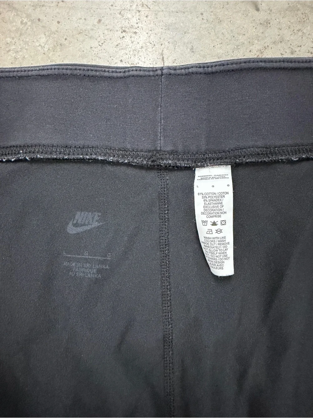 Nike Black Bike Shorts with White Swoosh